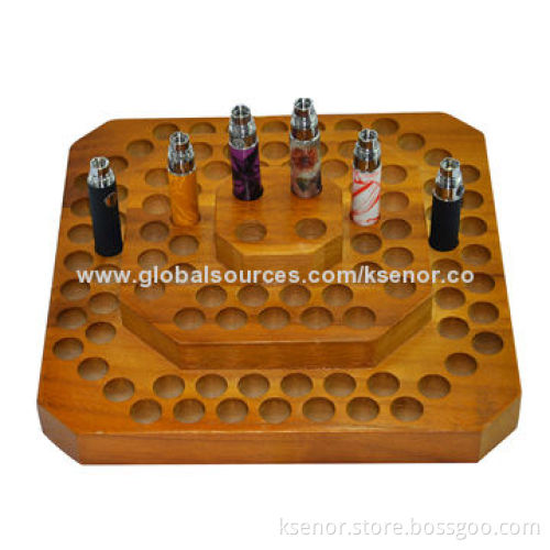 Wooden stand for e cig, eGo/evod battery atomizer
